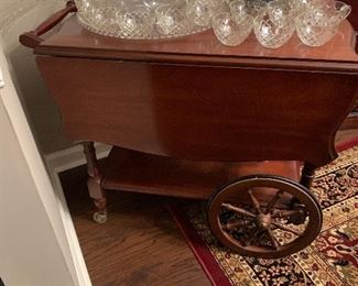 Pennsylvania Tea Cart and Hobnail punch bowl
