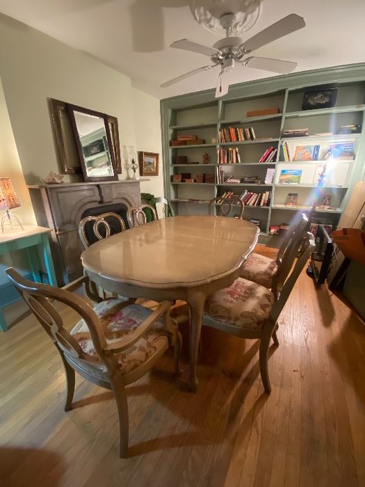 1960's table /6 chairs/3 leaves and pads. very good condition and chairs are solid as rock. 175 for all!