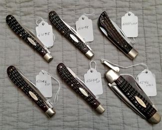Case XX knives.  Most from 1970s and most are in mint condition.