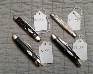 Case XX knives.  Most from 1970s and most are in mint condition.