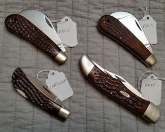 Case XX knives.  Most from 1970s and most are in mint condition.