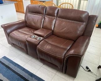 leather love seat