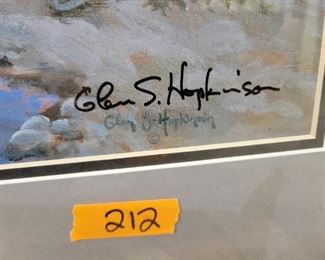 Glen S Hopkins signed artwork