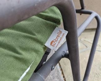 Sunbrella cushions and loungers