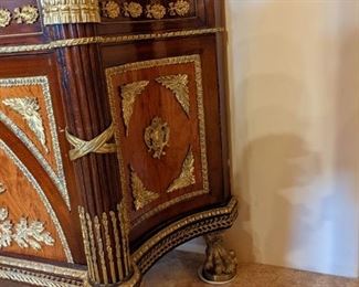 gilded marble top buffet