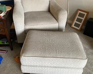 arm chair and ottoman