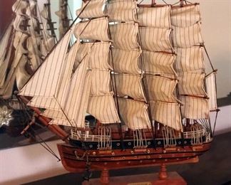 USS Valiant Hand-Crafted Model Wood Ship, 17" x 18" x 3"