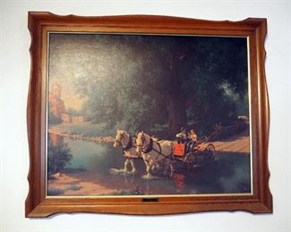 Framed Paul Detlefsen Prints, Qty 2, Including The Big Moment, 29" x 35", And Horse And Buggy Days, 29" x 40"