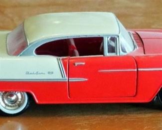 1955 Chevy Step Side And Chevy Bellaire Cars Die Cast Model Cars, Qty 2, 1/24 Scale