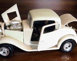 Die Cast 1932 Ford Coupe Model Cars, 1/24 Scale, Qty 2, And Chevy Bank