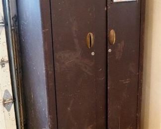 Vintage Metal 2 Door Wardrobe, 68" x 30" x 20"