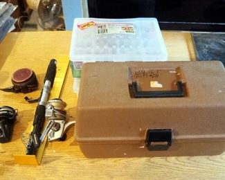 Tackle Boxes, Shimano Spinning Reel, Heddon Automatic Fly Reel, Lures, Weights And More