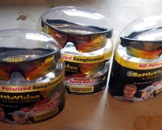 Atomic Beam Battle Vision Polarized Sun Glasses, New In Package, Qty 6 Pair, 2 In Each Package