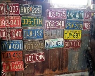 Vintage License Plate Collection, Aprox Qty 60
