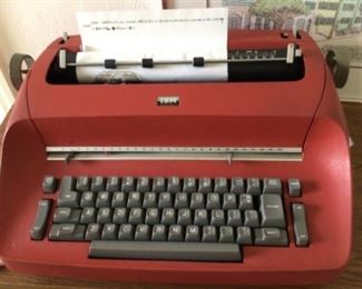 IBM hot pink electric typewriter 