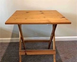 Folding Wood Side Table