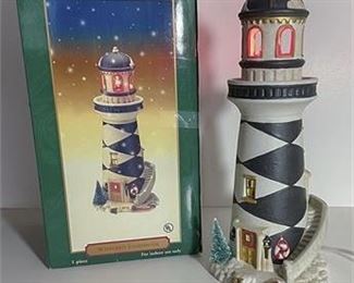 SantasWorkbench Collection Lighted PorcelainLighthouse