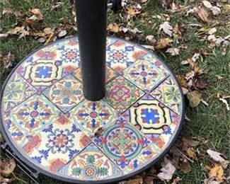 Tile Patio Umbrella Stand