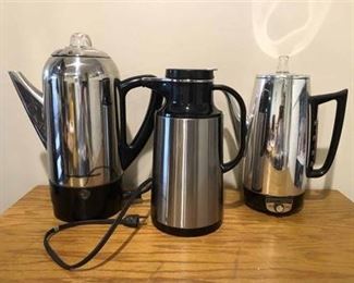Coffee Percoators and Server