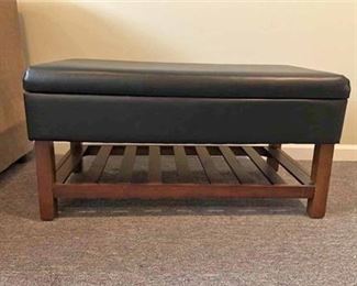 Faux Leather Lift Top Coffee Table