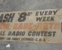 1937 Sinclair - Babe Ruth Baseball Radio Contest Banner