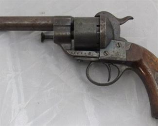 1800's Pin Fire 6 Shot Revolver - 4" Barrel