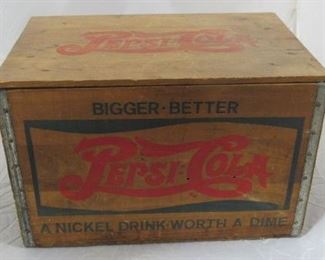 Wood Pepsi Cola Box