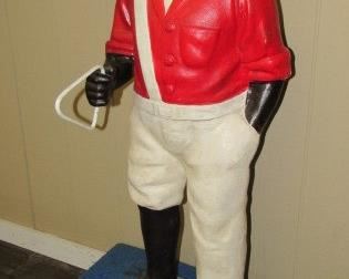 4' Tall Cast Iron Black Boy Statue