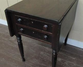 Early Drop Leaf 2 Drawer Stand