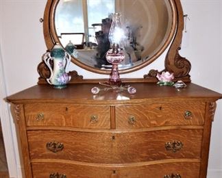 Gorgeous Oak Dresser with Mirror