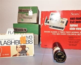 Vintage View Master items, Slide Viewer, 45 RPM adapter