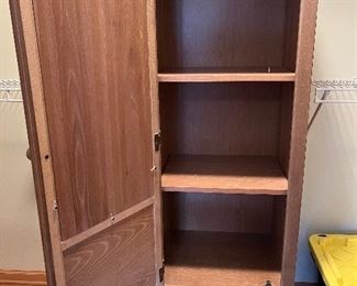 Wood locker with cork front 20"W x 17"D x 60"H