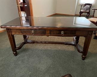 Desk includes glass top 65"W x 33"D x 29"H