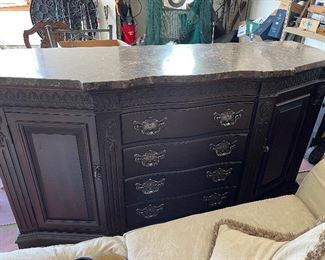 Bernhardt buffet with stone top