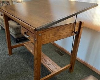 Antique drafting table 48"W