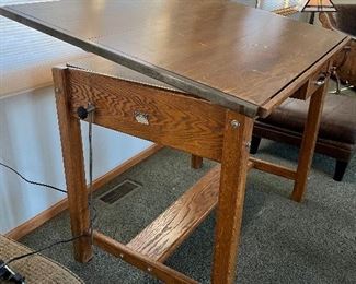 Antique drafting table 48"W