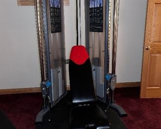 Bowflex weight bench and Precor S3.23 training system