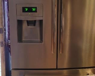 French door fridge - stainless