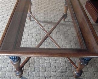 GLASS TOP COFFEE TABLE