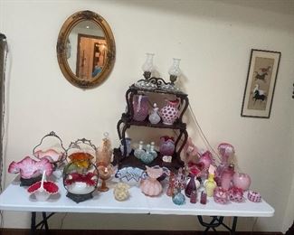 1/3 Fenton and hobnail glass collection 