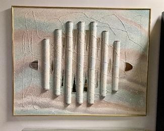 4ft x 5ft abstract pastel mixed media