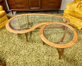 Sculptural Lane “Silhouette” tables 