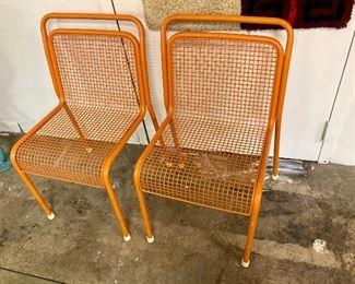 Cool 1980’s metal grid chairs