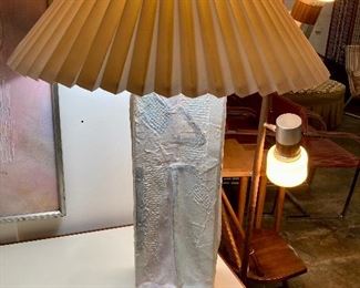 Pastel chalkware lamp