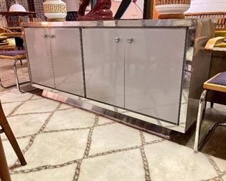 Grey and chrome laminate buffet