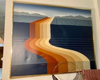 1970’s dreamscape signed painting 