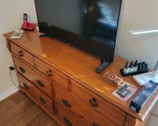 Maple Dresser and Samsung TV