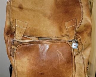 Large Leather Back Pack