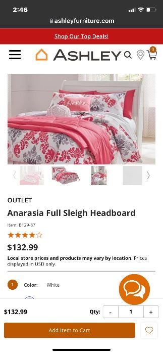 New-open box
Never used
Headboard only 