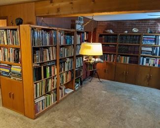 Library Shelves and books